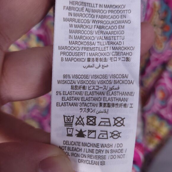 Boden Dress 6P Paisely Pink, Yellow Faux Wrap Evangeline Waist Tie AOP - Picture 11 of 12